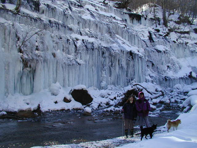 湯川の氷瀑