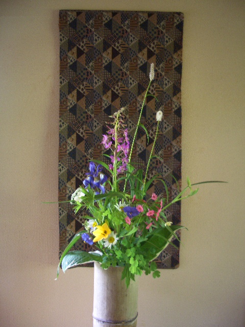 夏花をいけてみました